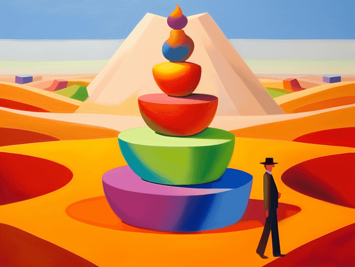 Colorful Mirage, AI art from the Desert Illusions collection by Bernardus Muller