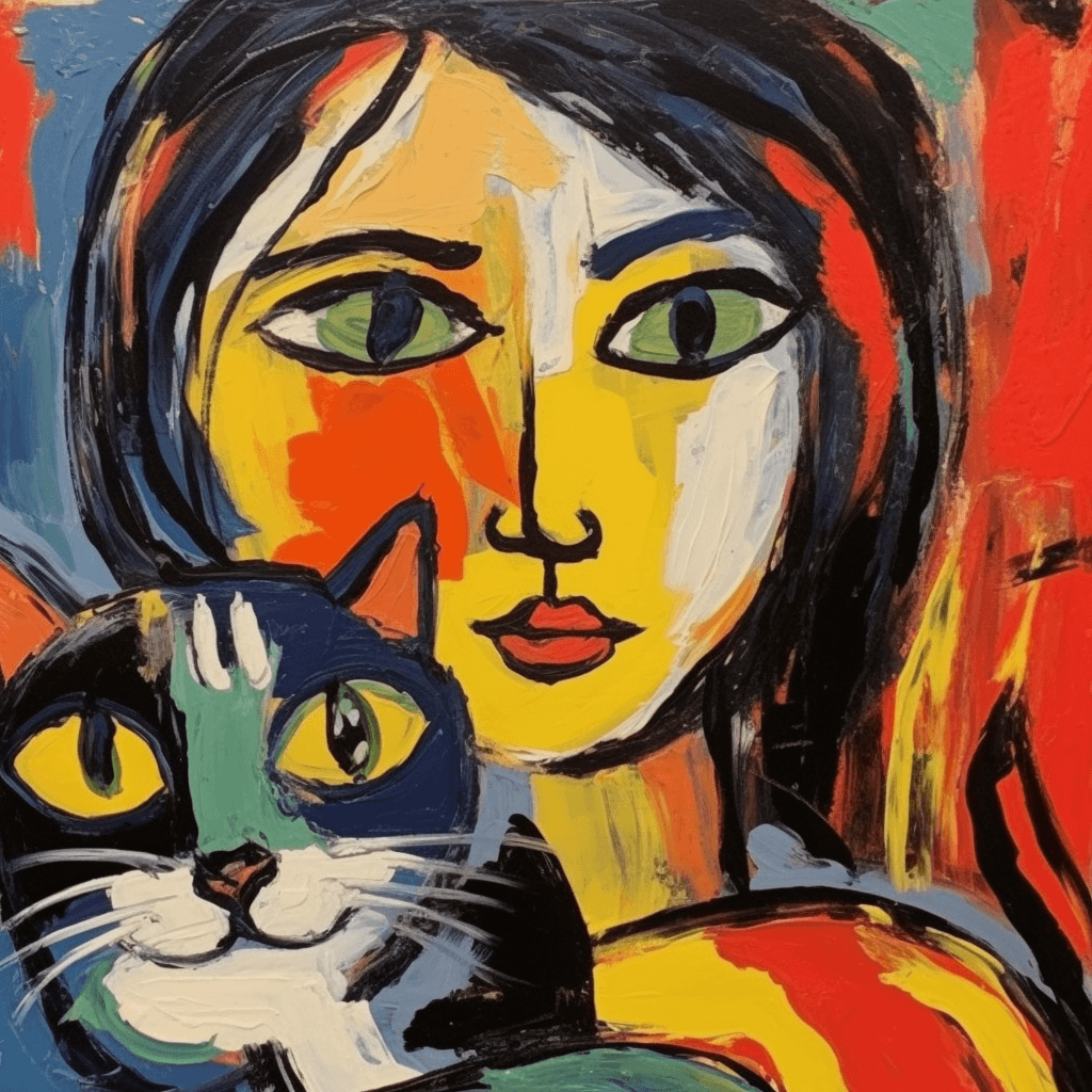 Little Girl's cat Companion. Tribute to Cobra collection ai generated