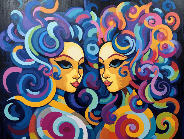 Luminescent Puppetry, AI Art from the swirling colors collection by Bernardus Muller