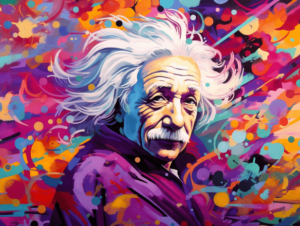 Radiant Genius- Colors of Joy, AI art from the swirling colors collection by Bernardus Muller