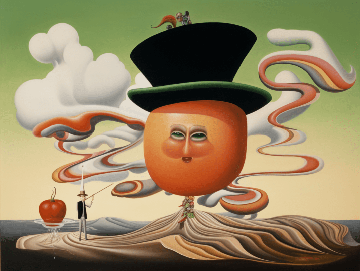 The Hat's Reverie, AI art from the Desert Illusions collection by Bernardus Muller