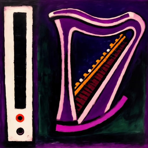 Arpeggio in Purple. AI generated art from the Musica Maestro collection by Bernardus Muller