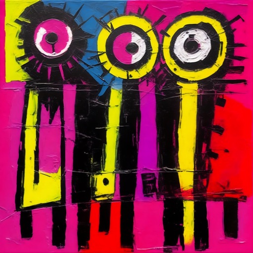 Moderato in magenta. AI generated art from the Musica Maestro collection by Bernardus Muller