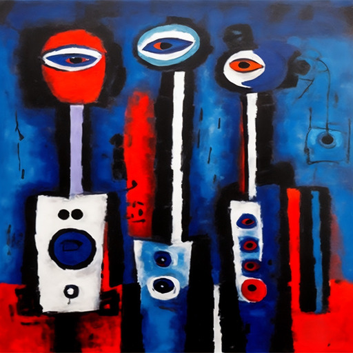 Rhapsody in Blue. AI generated art from the Musica Maestro collection by Bernardus Muller