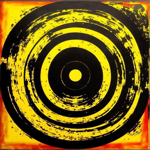 Staccato in Saffron. AI generated art from the Musica Maestro collection