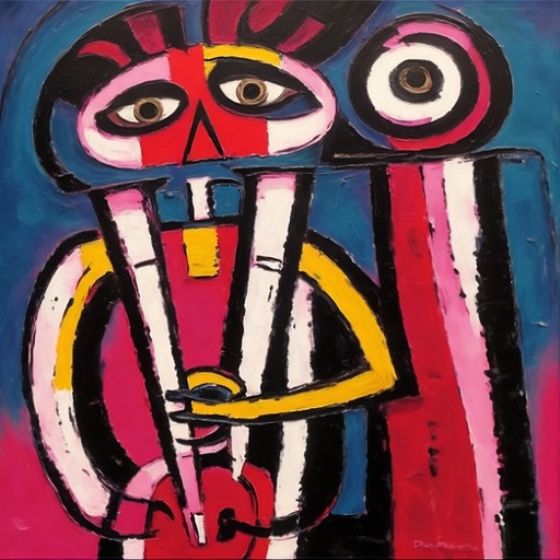 Tenor in pink. AI generated art from the Musica Maestro collection by Bernardus Muller